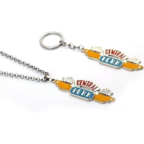 Classic TV FRIENDS Keychain Metal Logo Metal Key Ring Link Chain Pendant For Men Car Women Bag Souvenir Porte Clef Jewelry