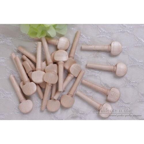 One set 4 pcs 4/4 violin maple tailpiece pegs Violin Peg Fiddler Fittings viola peg cello peg