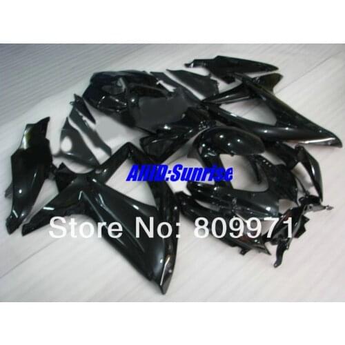 Injection mold Fairing kit for SUZUKI GSXR600 750 2008 2009 GSXR600 GSXR750 K8 08 09 All gloss black Fairings set+gifts