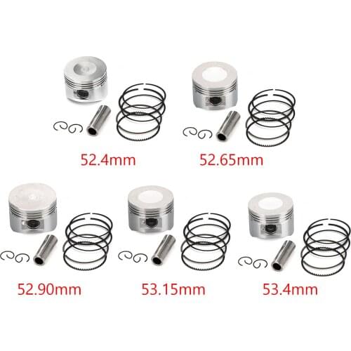 Topteng Piston Kit & Rings Set Fit for Yamaha YW XC 125 BWS Cygnus X 2004-2020 5ML-E1603-00 5UA-E1631-01 Motor Parts