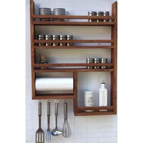 Kitchen Cabinet Spice Rack Terek Wooden Kitchen Rack kitchen gadget sets Pepper spray Kitchen spice rack Jars for spices