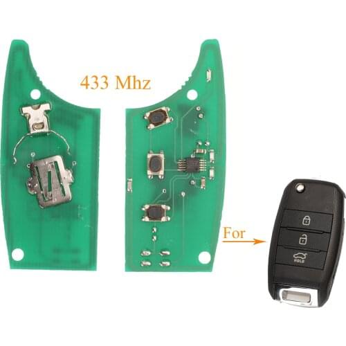 Kutery 10pcs 3 Buttons Remote Car Key Circuit Board For Kia K4 Sorento Sportage Fob 433MHZ Without Chip
