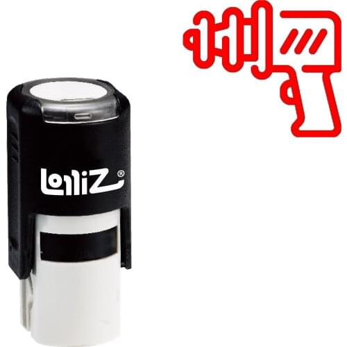 LolliZ Alien Gun Self-Inking Rubber Stamp - Modern Symbol Series