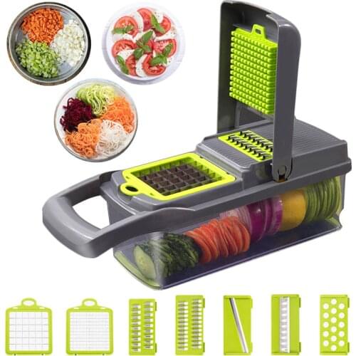 Multifunctional Vegetable Cutter Shredders Slicers Fruit Potato Peeler Carrot Grater Kitchen Accessories Basket Vegetable Slicer