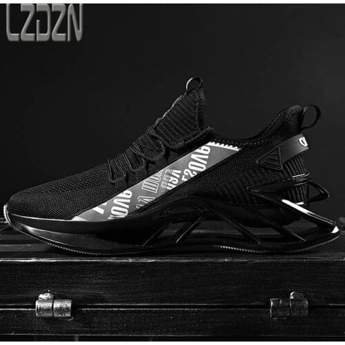 Daddy Ins Mens Shoes Youth All-Match Trendy Shoes Sports Casual White Running Shock Absorption Type Full Sole Air Cushion