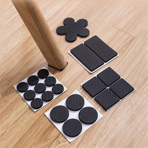 2-40PCS Soft Thickening Bumper Chair Fittings Self-adhesive Floor Protector Anti-slip Mat Anti Rub Furniture Leg Pads