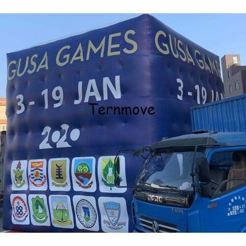 Inflatable square shape advertising balloon with 4 sides Digital Printing Custom Inflatable Helium promotion Square Cube Balloon