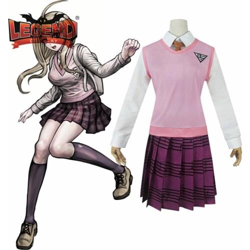 Game New Danganronpa V3 Harukawa Maki Cosplay Costume Women Girls JK School Uniform Japanese School Suit sweater
