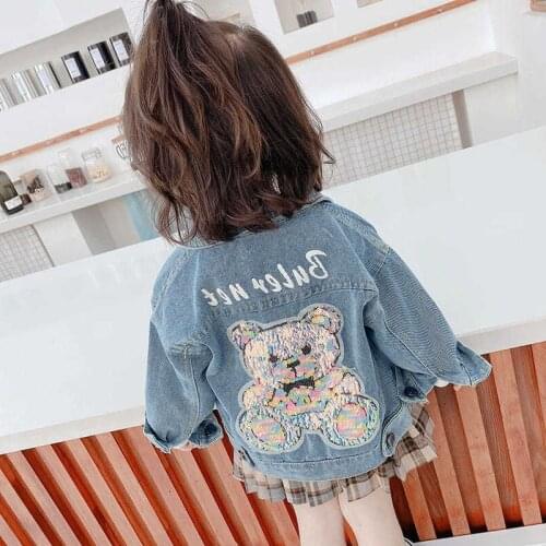 New Bear Spring Winter Jean Coat Outerwear Top Children Clothes School Kids Costume Teenage Girl Clothing High Quality