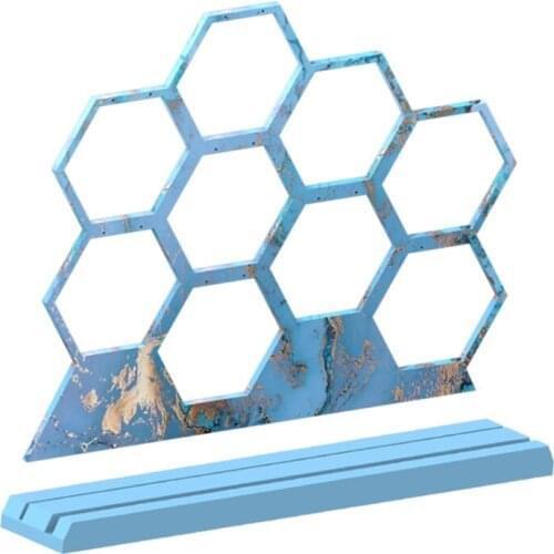 Jewelry Show Rack Crystal Epoxy Resin Mold Hexagonal Shaped Earrings Display Stand Silicone Mould DIY Crafts Tool