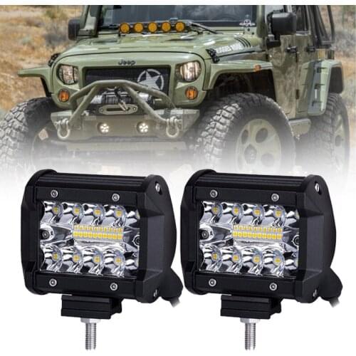 4 inch 60W LED Work Light LED Bar Light for Motorcycle Tractor Boat Off Road 4WD 4x4 Truck SUV ATV Van Tractor Lamp RZR 12V 24V