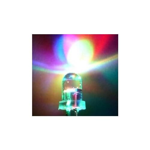 5mm three color colorful light emitting diode luminescent tube LED quick flashing Colorful light emitting tube seven color LED