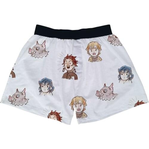 BSLNXNMA Demon Slayer Kimetsu No Yaiba 3D Panties Mens Underwear Boxers Breathable Man Boxer Underpants Comfortable Shorts