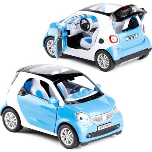 SMART alloy car model,1:32 metal sound and light pull back door model,childrens toy car gift,free shipping