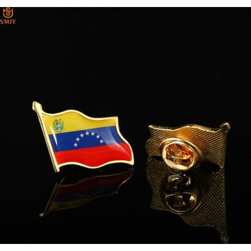 South America Venezuela Enamel Paint Brooch Patriot National Flag Lapel Safety Buckle Pin Brooch Badge Jewelry Collection