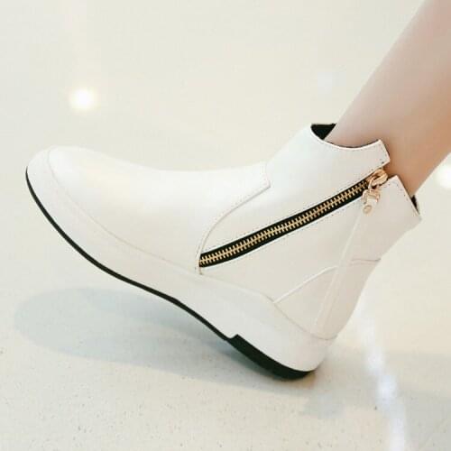 Big Size 10 boots women shoes ankle boots for women ladies boots shoes woman winter Metal decorative waterproof table