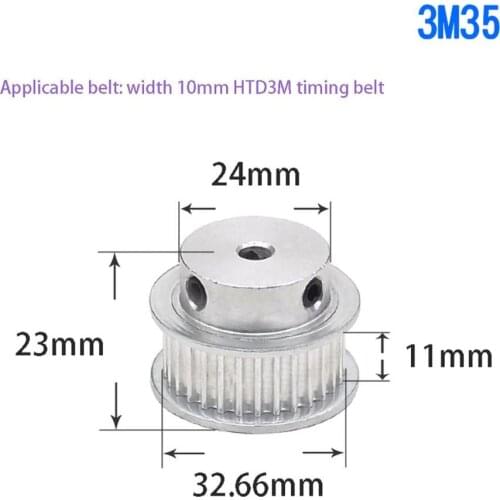 1Pcs BF-type 35 Teeth 3M Timing Belt Pulley Slot Width 11mm/16mm Bore 6mm-17mm For 10mm/15mm Belt CNC Machine/Step Motor