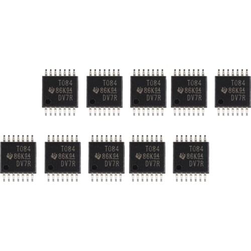 10Pcs TL084CPWR TSSOP-14 Four High Slew Rate Chip JFET Input Operational Amplifier