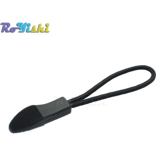 1000pcs/pack Zipper Pulls Cord Rope Ends Lock Zip Clip Buckle Black For Paracord Accessories/ Backpack/Clothing