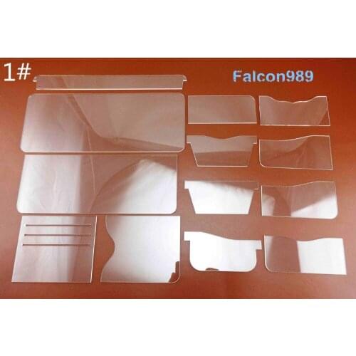 13pcs Leather Craft Acrylic Short Wallet Pattern Stencil Template Tool Set - Sewing Carving Stamping Knife Cutter Punch Chisel