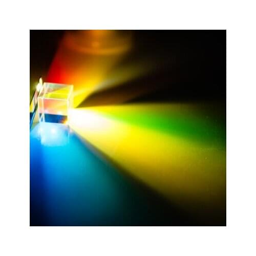 18x18x18mm Flawless Cube Optical Prism Optical Glass for Rainbow Photography Optical Experiment