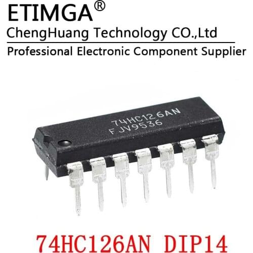 5PCS/LOT HD74HC126P SN74HC126N 74HC126 DIP-14 Logic Chip