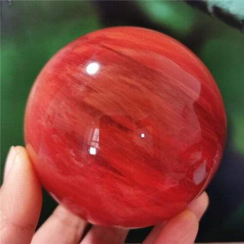 70-80mm Large High Quality Magic Red Melting Quartz Crystal Balls SPhere Healing Energy Chakra Ornaments For Home Decoration