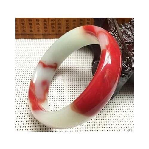 Natural genuine Jade bracelet Xinjiang Hetian Jade Gold Silk jade Chicken Blood flower gobi Jade Bracelet Childrens Section