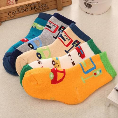 1 Pair Lytwtws Cotton Spring Winter Autumn Cartoon Car Children Baby Girls Boys Kids Socks Infant Terry Gift cheap stuff