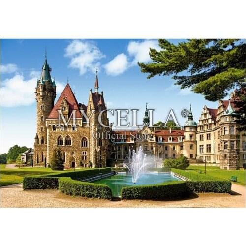 Palace 5d Diy Diamond Painting Cross Stitch Moszna Castle Diamond Embroidery Christmas Full Mosaic Needlework Gifts Home Decor
