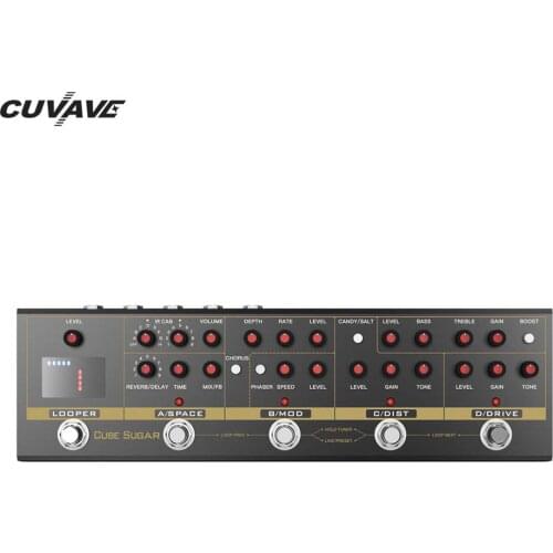CUVAVE Combined Effects Pedal 72 IR Cabinets Simulation 9 Loops Tuner Boost Overdive Distortion Chorus Phaser Delay Reverb