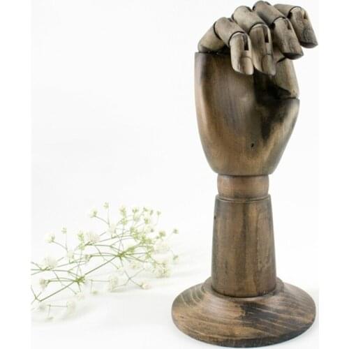 Purse Wallet Holder Solid Wood Hand Model Glasses Hat Leather Bag Display Rack Desk Jewelry Display Prop Window Display Props