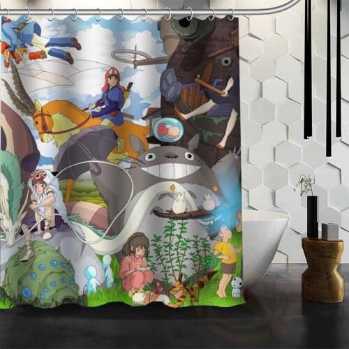 Best Nice Custom My Neighbor Totoro Shower Curtain Bath Curtain Waterproof Fabric For Bathroom MORE SIZE WJY#38