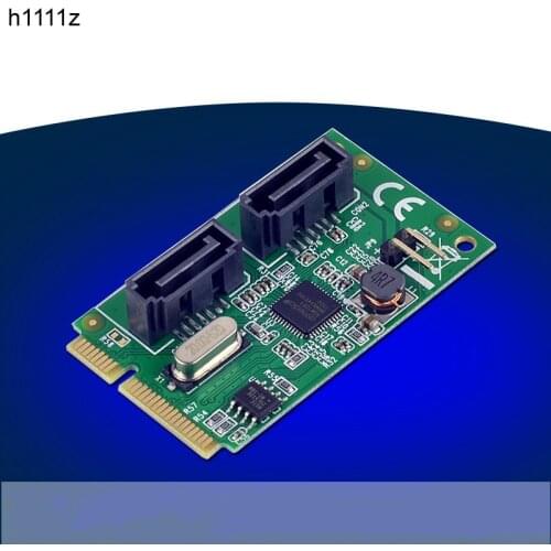 Mini PCI-Express 2.0 ASM1061R Chipset SATA 6Gbps RAID Controller Card 2-port SATA 3.0 Support RAID0 RAID1 SPAN