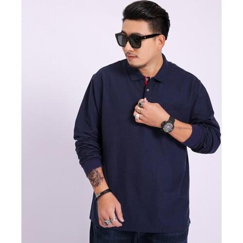 Mens polo shirt 2021 Spring and Autumn New Autumn business casual mens shirt polo shirt Long sleeve lapel youth Polo