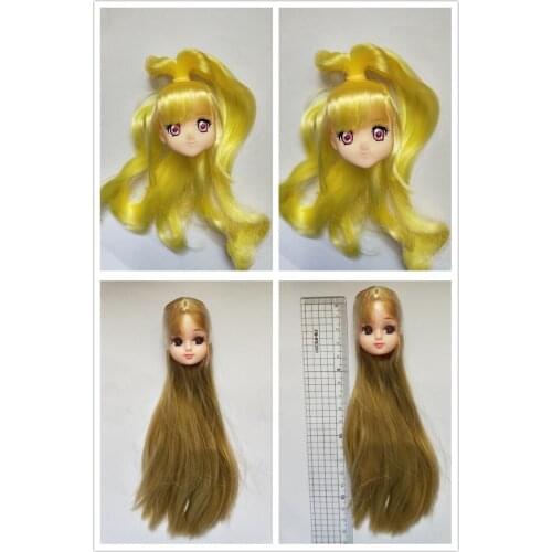Soft Plastic High Quality DIY Doll Heads For Licca Doll Head For Jenny 1/6 BJD Girl Dolls DIY 1:6 Dolls Accessories Kids Toy