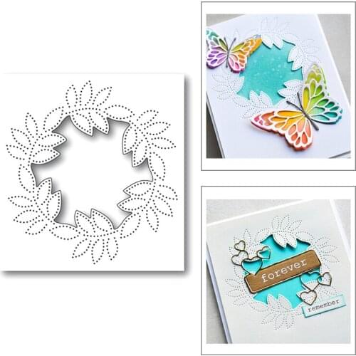 2020 New Circle Frame Edge Embossing Debossing Lace Background Metal Cutting Dies For Scrapbooking Greeting Card Making no stamp