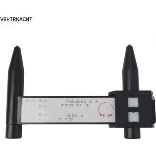 New Wheel Rim Bolt Pattern Sliding PCD Measuring Gauge Ruler 4 5 6 8 Holes PCD Ruler Lugs Hub Pitch Ruler