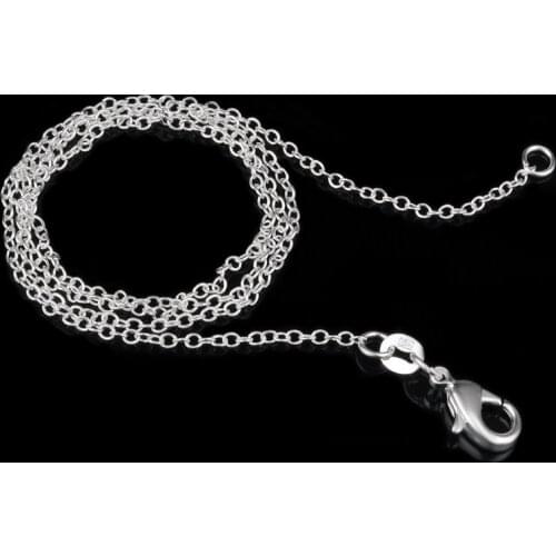 Wholesale 100pcs/lot Fashion 1mm Silver Plated "O" Chain Necklace for Women Girls 16" 18" 20" 22" 24" Fashion Jewelry Chains
