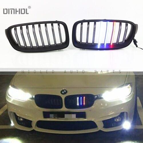 For BMW F30/F35 3-series F10/F18 5-series Front Grills With 3 Colors LED Lights As M Style