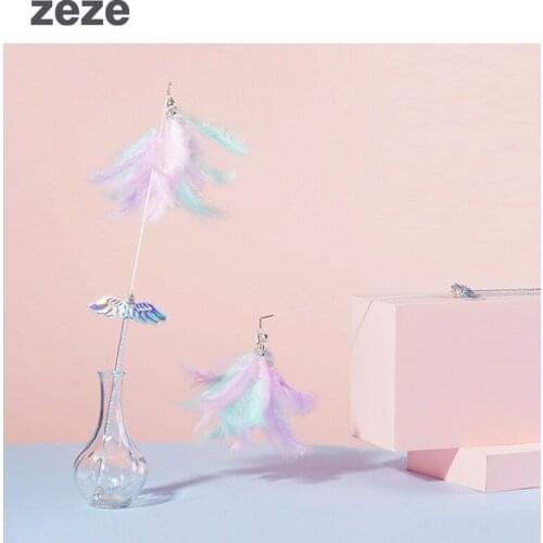 Feather Funny Cat Stick Bells Bite-resistant Teething Cat Toy Funny Cat Supplies