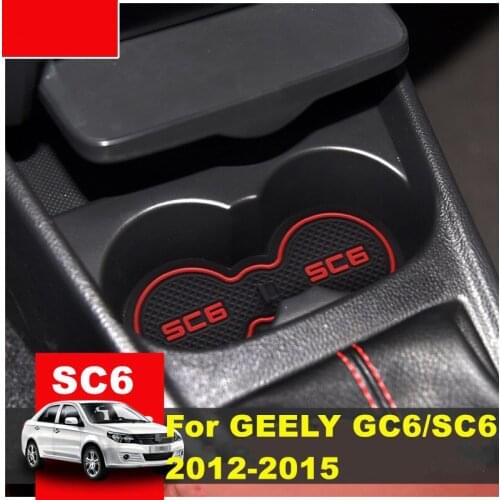 For GEELY GC6/SC6 2012-2015 3D Rubber Mat Lnterior Anti Slip Mat Door Slot Pad Cup Cushion Groove Mat Car Accessories