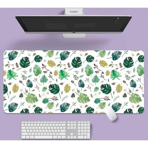 Summer Palm Leaves Wallpaper Keyboards Mat Rubber Gaming mousepad Desk Mat Large gaming laptop XL non-slip rubber