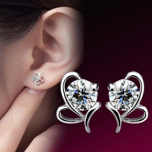 Stud Earrings for Women or Girls Birthday Gifts, Cubic Zirconia Knot Stud Earrings Set for Ladies to Dress up Earings