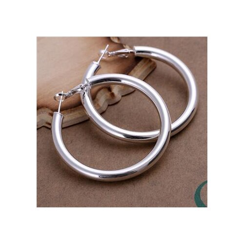 S925 stering - jewelry - hoop earring hot sale fashion women finding new 5mm empty tube round hoop earing CE149