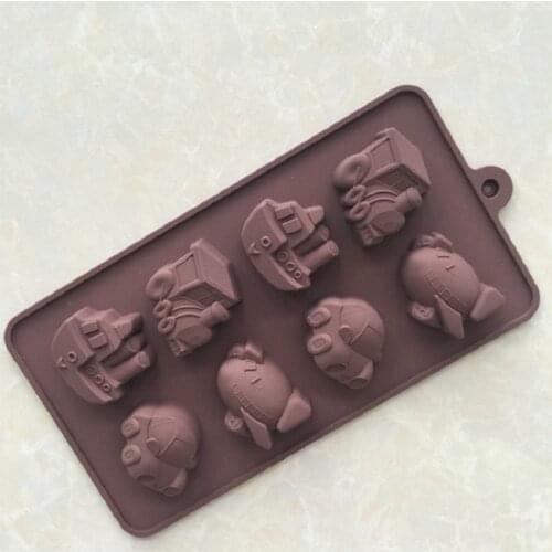 8-Piece Traffic Silicone Chocolate Mold Ice Grid Mold Xg253