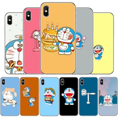 Doraemon Silicone phone case For iphone 12 11Pro Max 11 XR XS Max X 8 7 6 6S Plus 5 5S SE 2020 Back Cover Shell