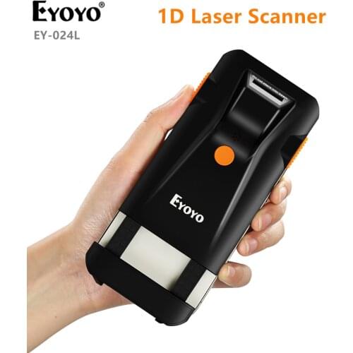 Eyoyo EY-024L 1D Bluetooth Barcode Scanner 3-in-1 Bluetooth & 2.4G Wireless & USB Wired Potable Barcode Reader Windows/Android
