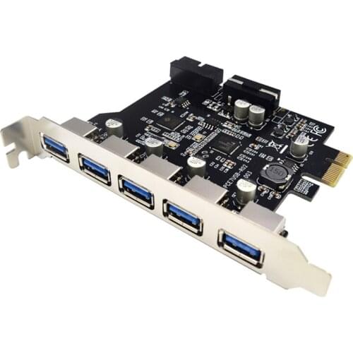 5 Port PCI-E to USB 3.0 HUB PCI Express Expansion Card Adapter 5 Gbps Speed Reliable NEC Chipset For Windows XP/ Vista/Win7/8/10
