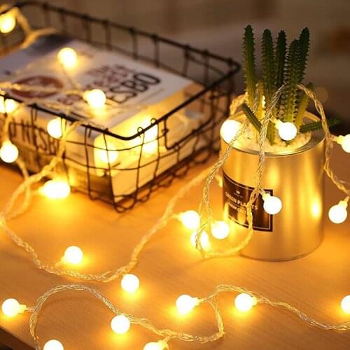 Room Decoration LED Ball Light String Christmas Party Star Lanterns Starry Decoration Supplies 3m/6mUSB Remote Control Model